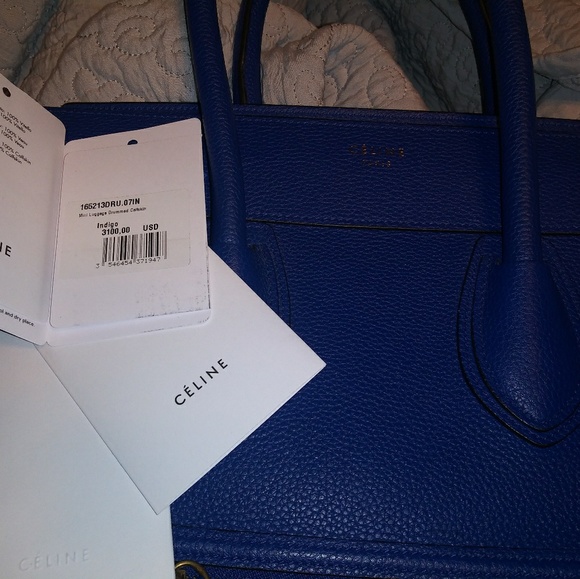 Sold E Bay 🥀Celine mini luggage indigo blue - - Picture 4 of 8